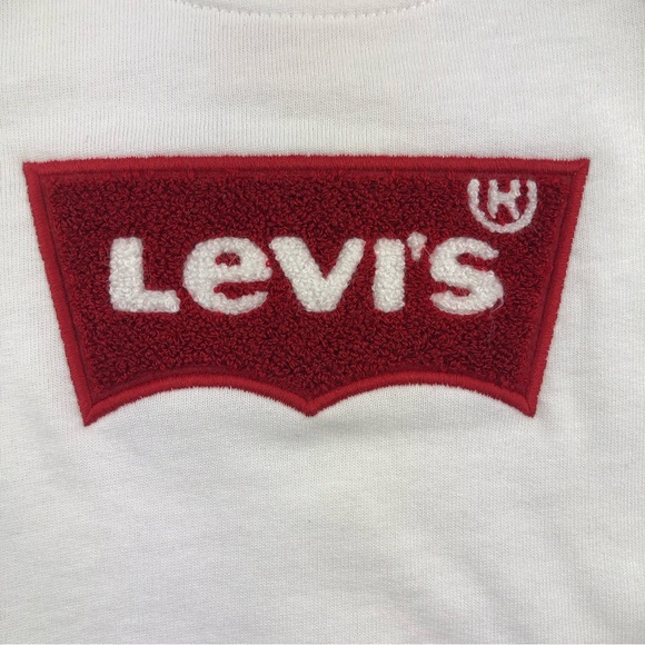 NWT LEVI’S Girls Chenille Batwing Crewneck Sweatshirt | Size 3T - Picture 2 of 7